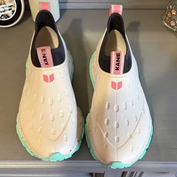 Kane Footwear Shoes - Kane Women's Cream and Mint Slip-On Shoes- Revive AC